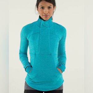 Sz 2 Base Runner 1/2 Zip Heathered Surge